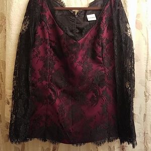 flare swing lace top fully lined zip back holidays